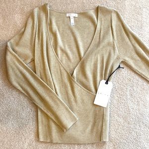 Leith Oatmeal Crisscross sweater